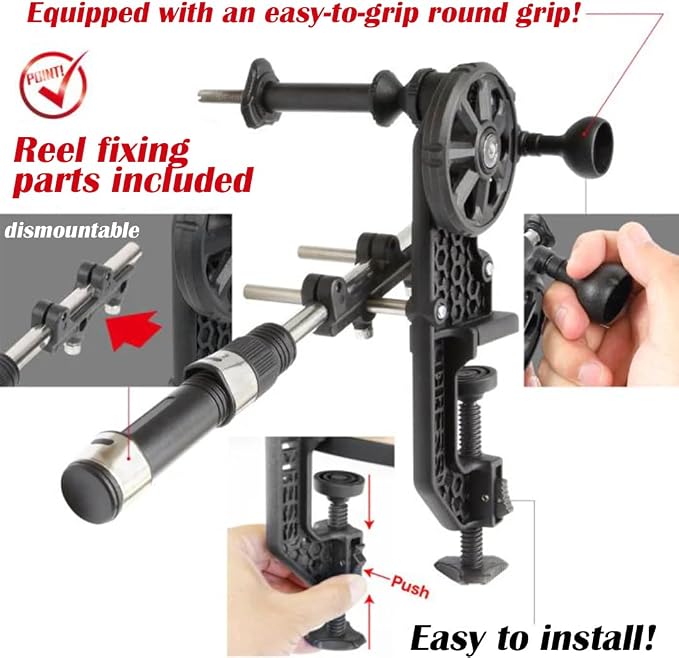 [DRESS Japan] DRESS EVO Maximum Line Spooler – Fishing Line Spooler Fast Fishing Line Winding & Recycling Tool Compatible with Most Reels Beginner Friendly Easy to use【Imported from Japan】
