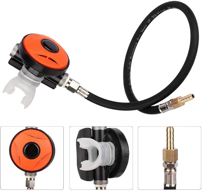 Tbest Regulator, Diving Mouth Piece Dive Snorkel 2nd Stage Regulator Diving Explorer with Mouthpiece Diving Equipment Accessory for Diving Snorkeling Underwater Erogatore Subacqueo
