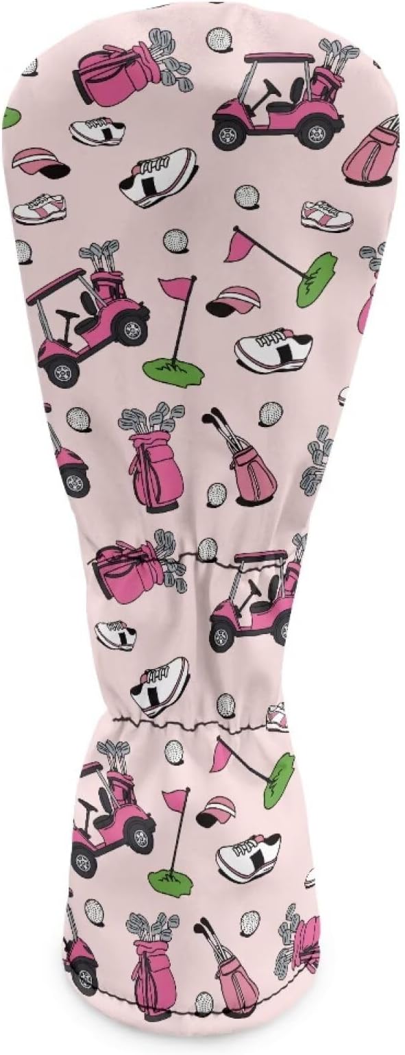 Rnyleeg Golf Club Head Covers for Women Driver Head Cover Leather Fairway Wood Headcover Hybrid Headcovers for Golf Clubs