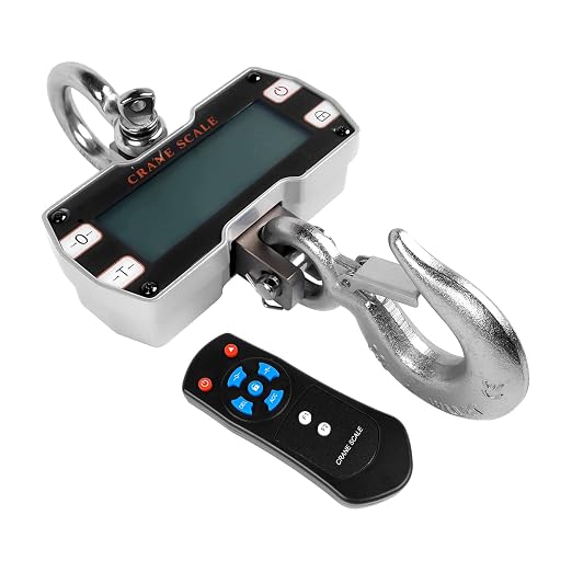 2 Ton Digital Crane Scale with Remote, 2000kg 4400lb Digital Hanging Scale, Industrial Heavy Duty Electronic Crane Scale