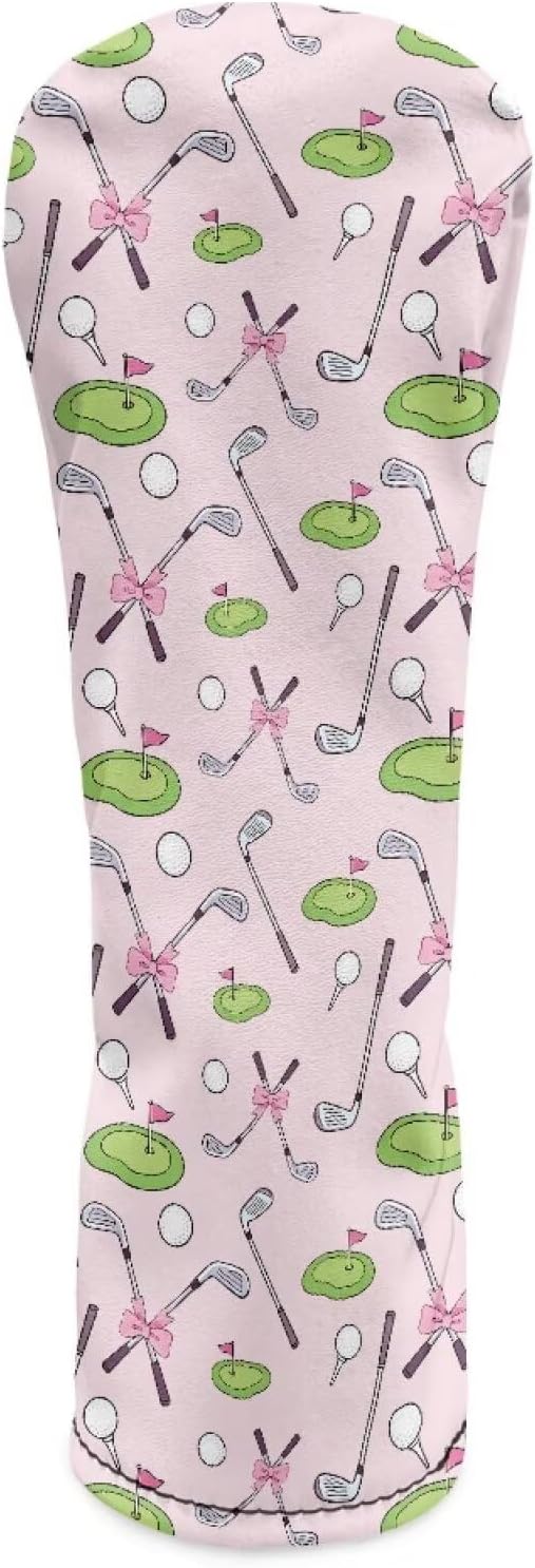 Rnyleeg Golf Club Head Covers for Women Driver Head Cover Leather Fairway Wood Headcover Hybrid Headcovers for Golf Clubs