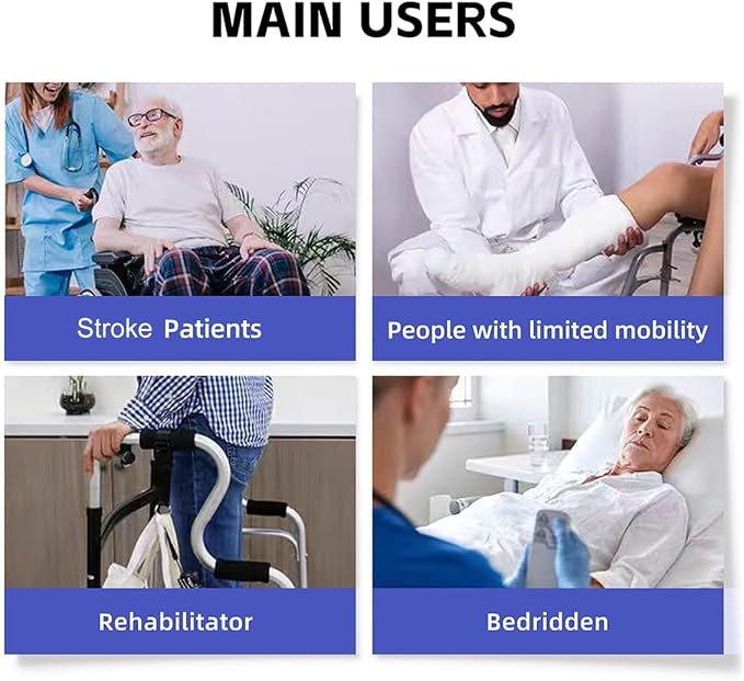 Leg Lifter Strap & Stretching Aid for Stroke Recovery, Hands-Free Physical Therapy Band for Elderly & Bedridden, Leg Rehabilitation Equipment for Knee/Hip Surgery & Foot Drop (1 Foot+ Waist Belt)