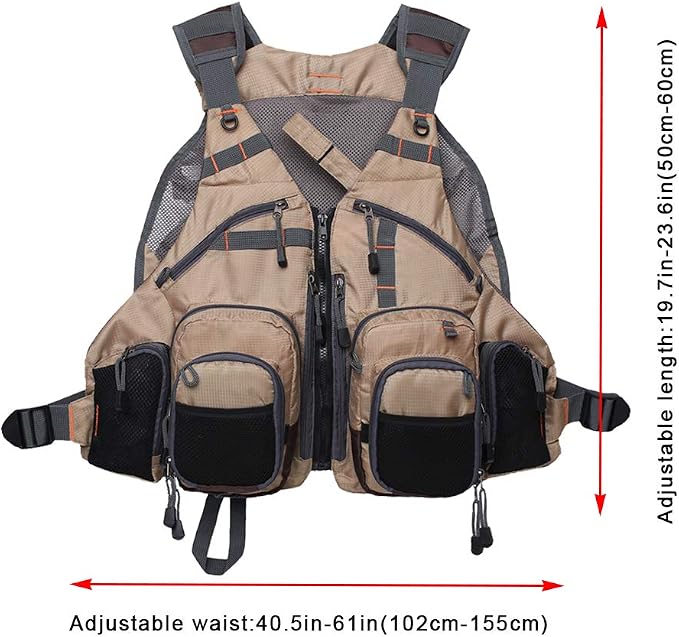 Kylebooker Fly Fishing Vest Pack Adjustable for Men and Women