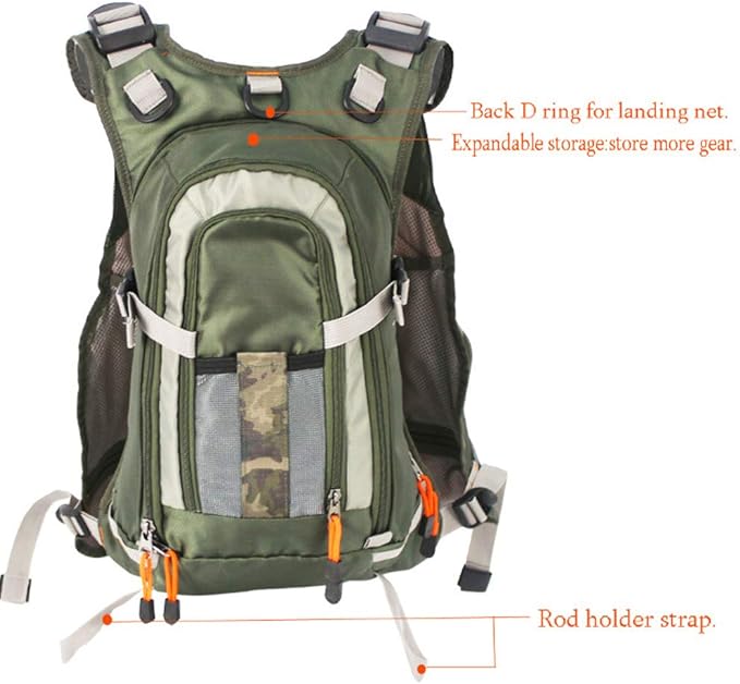Kylebooker Fly Fishing Vest Pack Adjustable for Men and Women