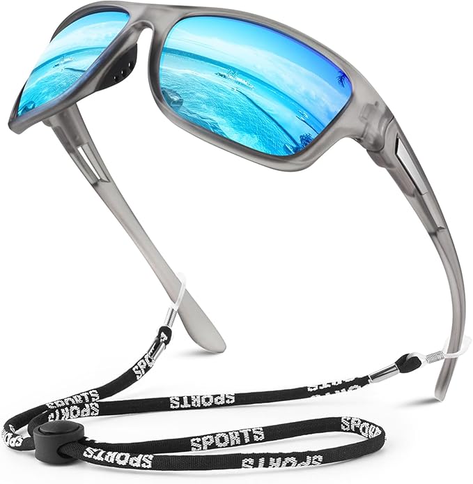 WEAROYO Polarized Sports Sunglasses for Men Women,Fishing Driving Rectangular Goggles UV400 Protection