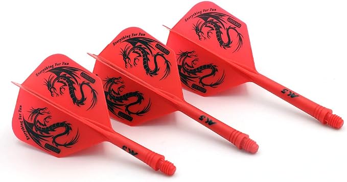 CUESOUL 3 Sets Integrated Dart Shaft and Flights,Dart Shaft Length 21mm/28mm/33mm