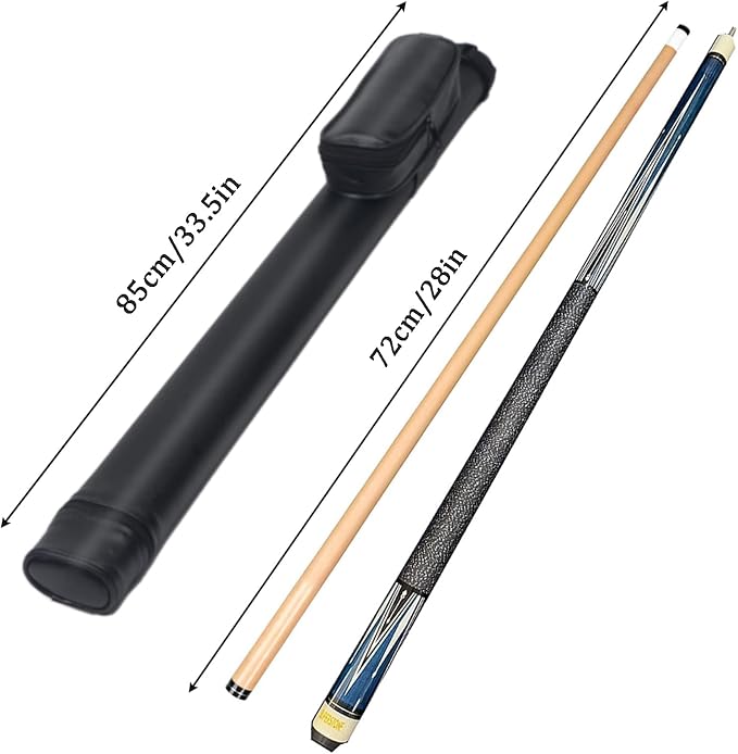 SUPERDIAMOND Pool Cue Stick Set Billiard Cue Sticks with Hard Case, 2-Pieces 58" Pool Table Sticks, 12.5 mm Tip Pool Queue,Pool Stick Set for Home Recreation, Billiards Clubs, Training