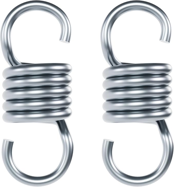 Spring Hook for Patio Swing 990lbs Capacity Hammock Swing Accessories 4.52 Inch Galvanized Extended Hooks 2pcs (Swing Spring)