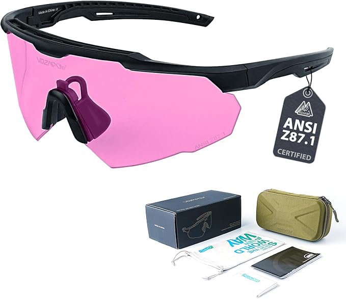 Shooting Glasses Anti Fog with High Definition Lenses, ANSI Z87+ Certified Tactical Safety Glasses for Men Women