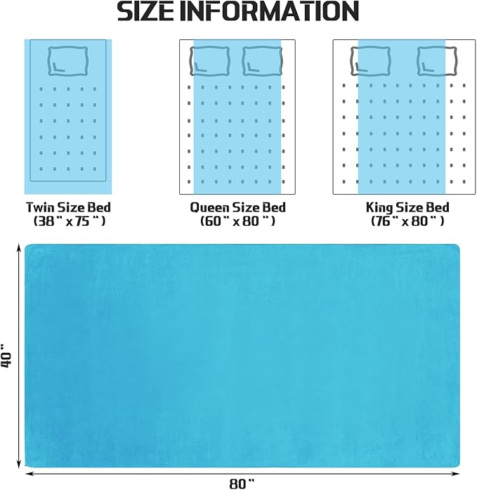 Mixweer 2 Pcs Oversized Bath Towels, 40 x 80 Inch Giant Microfiber Jumbo Bath Sheets Ultra Soft Bathroom Microfiber Quick Dry Absorbent Shower Towels for Spa Camping Beach (Lake Blue)