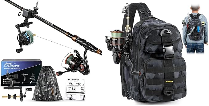 PLUSINNO Fishing Line Spooler，with Fishing Backpack Tackle Bag