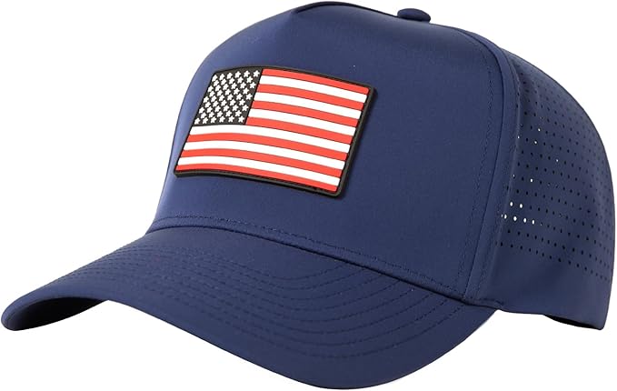 TOP-EX Performance Baseball Hat for Men Water Resistant Golf Cap Running Cooling Snapback Laser Perforated