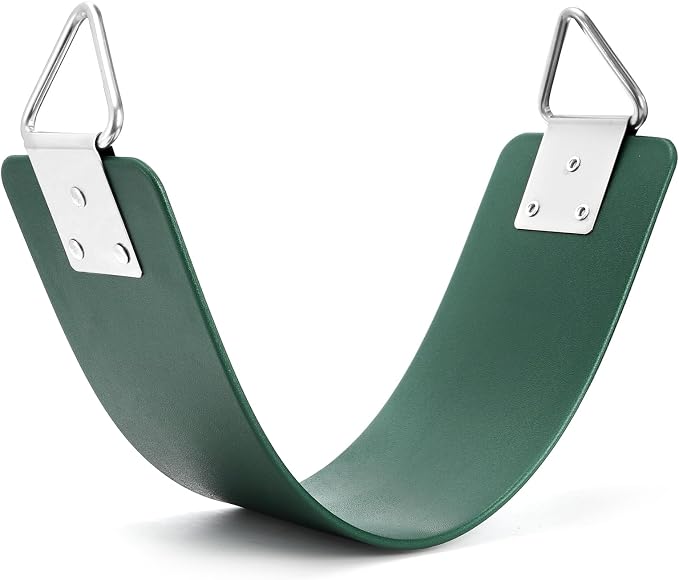 WUWEOT Swing Seat, Replacement Swing with Metal Triangle Ring, Support 250lb Heavy Duty 24 x 6 Inch Outdoor Playground Swingset