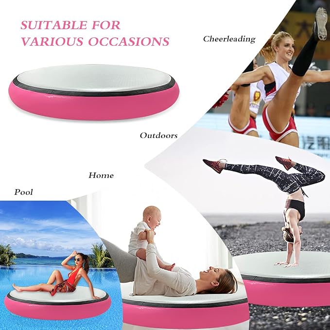 CZGBRO Air Spot Gymnastics Mat, Air Mat Tumble Track Gymnastic Equipment Inflatable Tumbler Backbend Trainer with Electric Pump for Yoga Cheerleading Home & Water Use