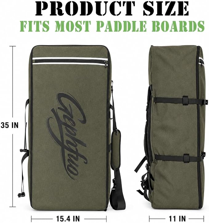 Modoker Inflatable Stand Up Paddle Board Bag, 2-in-1 110L Large Capacity Paddle Board Backpack with Padded Shoulder Straps, Water Resistant SUP Travel Bag for Pump, Paddle Board& Accessories