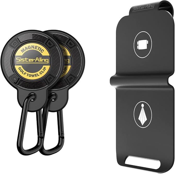 Magnetic Clip（ 2 Pack ） for Golf Towel and Metal Landing Pad-PRO（ 1 Pack ） for Golf Bags