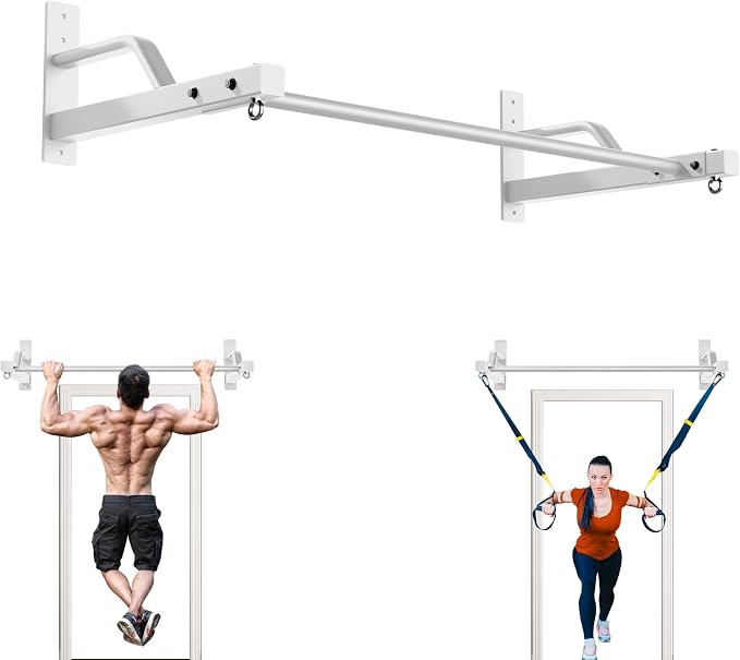 2026 Upgrade Pull Up Bar Wall Mounted - 600 lbs Heavy Duty Strength Training Pull-Up Bars, Ideal Rogue Pull Up Bar for Home and Commercial Gym, Easy Installation Chin Up Bar, Versatile Garage Pullup Bar