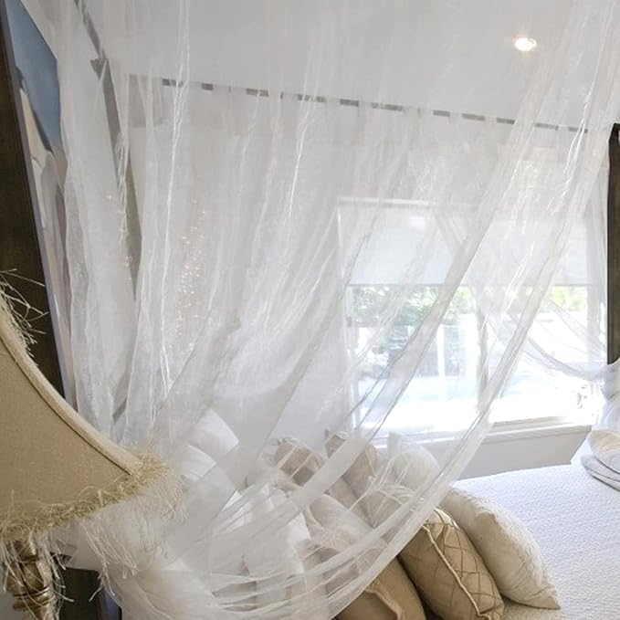 Camping Mosquito Net 6.5'x6.5' Largesize White Outdoor | No-opening 79"x79"x71", Bottom Fixing Strap, Insect Netting Mesh, w/ Carrying Bag for Camping, Picnic, Patio, Trips