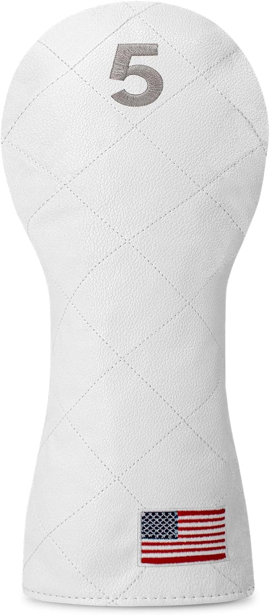 Golf Club Covers for Driver, Fairway, Hybrids - 3 Options - Golf Driver Headcover/Golf Fairway Wood Head Cover/Hybrid Headcover for Men/Women Golfer