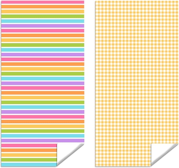 2 Pcs Microfiber Beach Towel Sand Free Quick Dry Oversized Gingham Checkered Yellow and White Retro Travel Pool Towels Lightweight for Adults Swimming Sports Gym Yoga 71 x 32 Inches