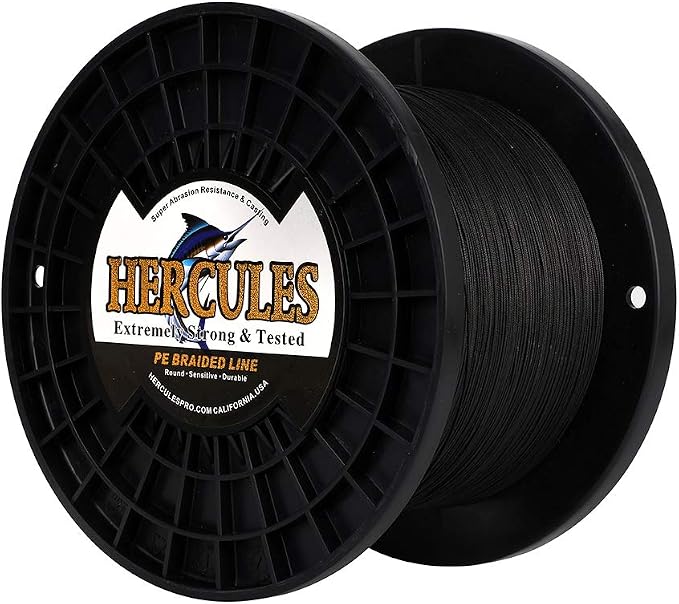 HERCULES Cost-Effective Super Cast 8 Strands Braided Fishing Line 10LB to 300LB Test for Salt-Water,109/328/547/1094 Yards(100M/300M/500M/1000M),Diam.#0.12MM-1.2MM,Hi-Grade Performance,Variety Colors