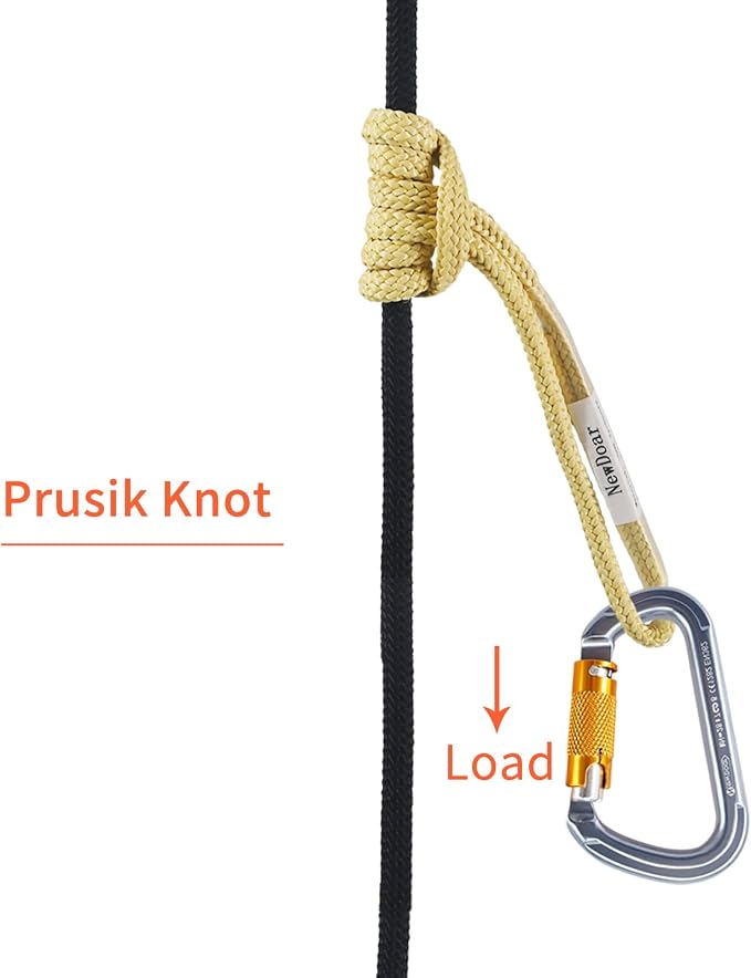 NewDoar 100% Kevlar Braided Friction Hitch,5620 MBS,Prusik Arborist Rope, Abrasion/Flame Resistant, High Strength Rescue Rigging Hammocks(3pcs)