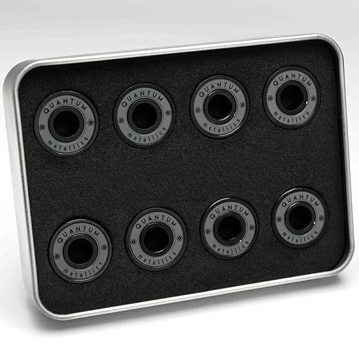 Quantum Metallics Series Bearings Pack of 8 w/Stackz Graphflo Cream - Made in The USA
