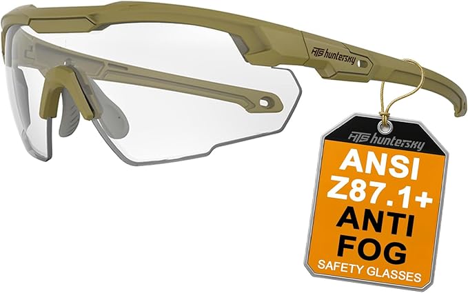 HTS HUNTERSKY Ballistic Tactical Shooting Glasses ANSI Z87+ UV400 Protective Eyewear