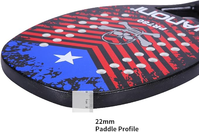 ianoni Beach Tennis Racket,Carbon Fiber Grit Face with EVA Memory Foam Core Beach Tennis Racket