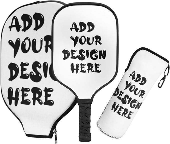Pickleball Paddles Set 3PCS Pickleball Paddle Case Pickleball Racket Pickleball Bag Ideal for Beginners Gifts