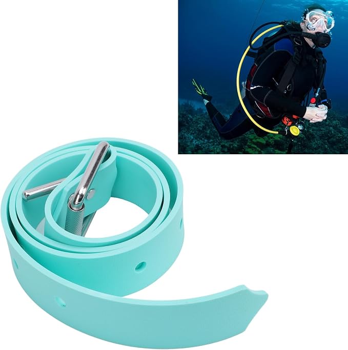 Diving Weight Belt, Durable 316 Stainless Steel Construction, Weight Belt for Snorkeling and Diving Activities, for Men Women Water Sports Enthusiasts (Mint Green)