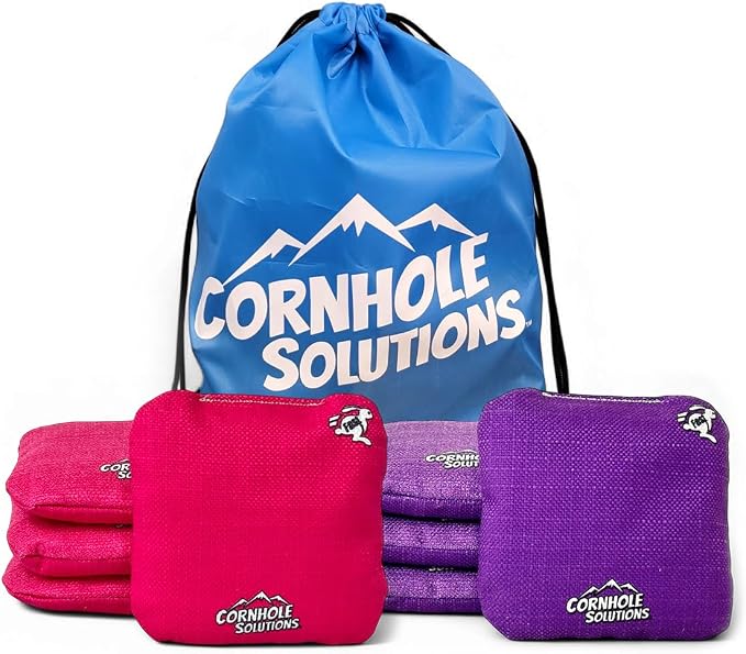Cornhole Solutions Cornhole Bags Set of 8 – Regulation Pro Style 6x6 – Resin Filled + Tote Bag