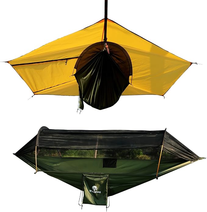 WintMing Hammock with Mosquito Net and Rain Fly Cover 3 in 1 Camping Hammock Tent 440lbs Load