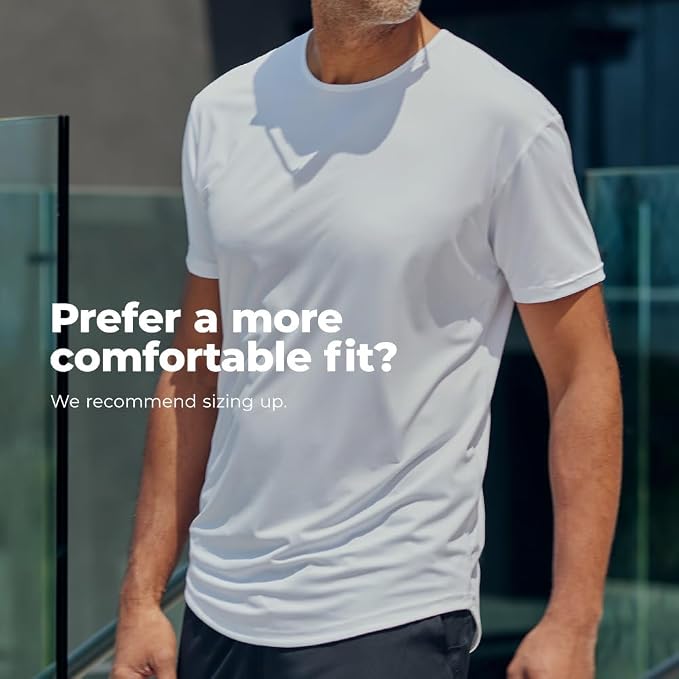 BYLT Performance Drop-Cut Men's T Shirt – Athletic Drop Cut Crewneck Tee – Moisture Wicking, Quick-Dry, Tapered Fit