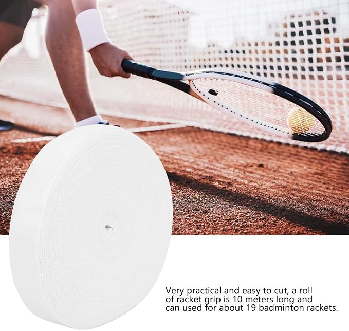 Keenso Racket Grip Tape Racquet Anti Skid Tape Badminton Racquet Wraps, Badminton Racquet Towel Grip Racquet Grips