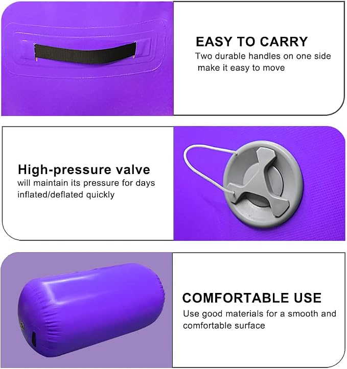 GLANT Air Mat Tumble Track AirSpot - Gymnastics Training Springboard - Round Inflatable Springboard