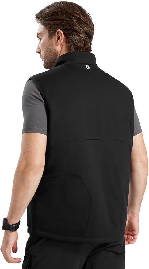 FREE SOLDIER Men's Lightweight Golf Vest Outerwear Windproof Reversible Sleeveless Softshell Jacket Running Vest