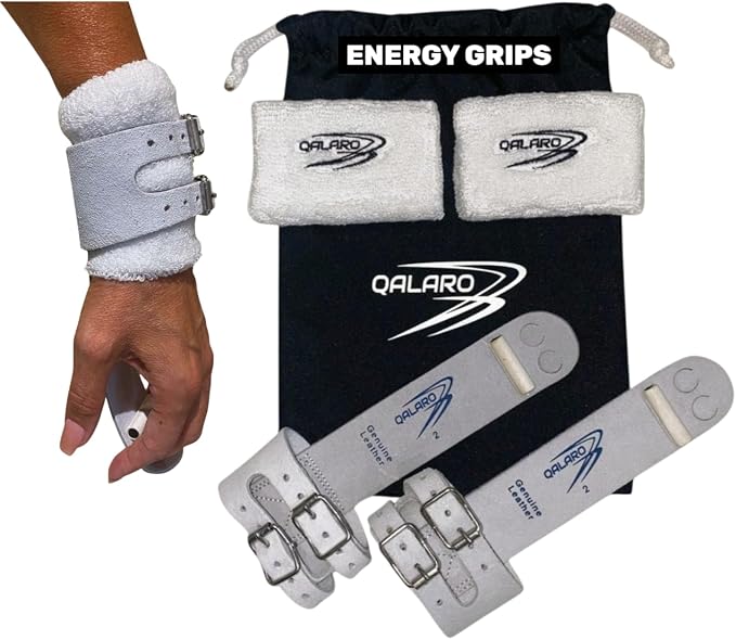 Double Buckle Grips for Girls Gymnastics | Dowel Grips, 4" Wristbands, Grip Bag | Gymnastics Grips for Girls | Youth Bar Grips | Gymnastics Gloves