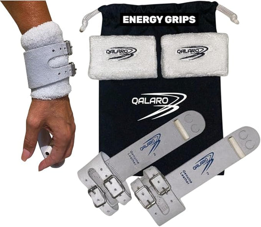 Double Buckle Grips for Girls Gymnastics | Dowel Grips, 4" Wristbands, Grip Bag | Gymnastics Grips for Girls | Youth Bar Grips | Gymnastics Gloves