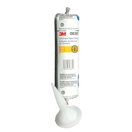 3M Urethane Seam Sealer, 08361, Gray Color, High Solids, Permanently Flexible, 310 mL/10.5 fl oz Foil Pack