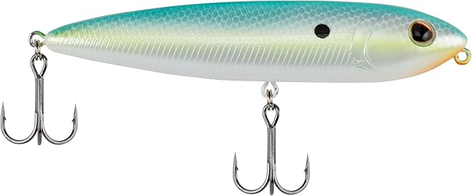 Berkley Choppo Topwater Fishing Lure, Ghost White, Size 90, Cupped Propeller Tail for Balance of Sound and Spray, Equipped with Sharp Fusion19TM Hook
