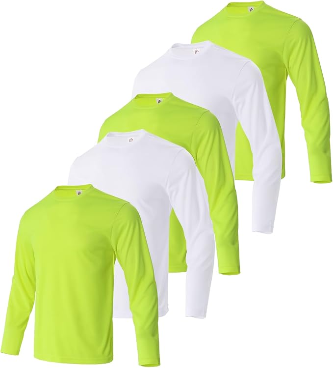 Mens Long Sleeve T-Shirts Casual Crew Neck Tee Shirt Summer Soft Running Swimming Cycling Fishing Tops