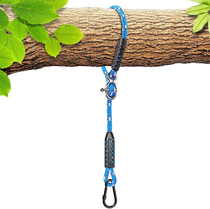 SELEWARE Tree Swing Rope Hammock Tree Straps Hanging Kit, Adjustable Rope Fast & Easy to Hang Hammock Chair Swing for Indoor Outdoor Tree Branch Camping Playground Accessories (Blue, 10ft, 1 Pack)