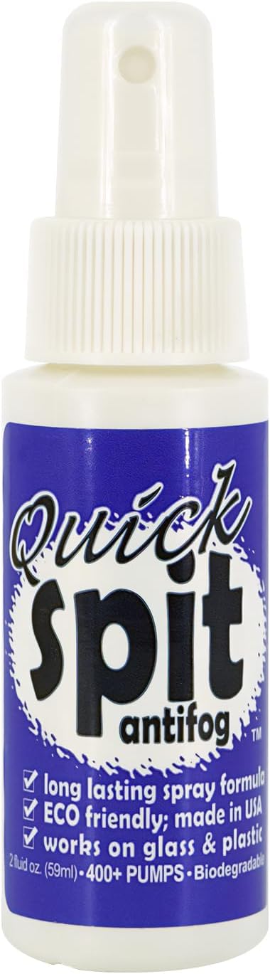 Jaws Quick Spit Anti-Fog Spray for Swim Goggles, Eye Glasses, Snorkel Mask, Scuba Divers, and Safety Eyewear, Made in the USA