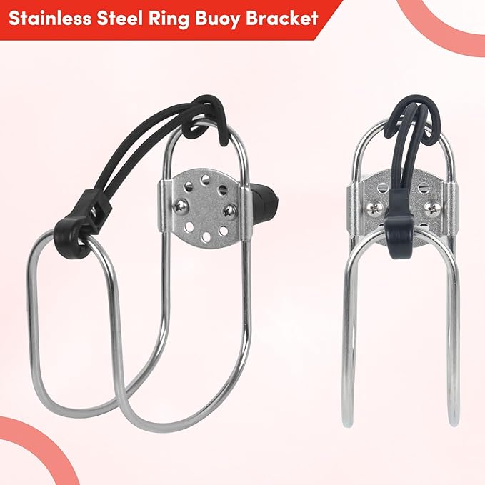Life Ring for Boating Safety - 23" and 28" Boat Safety Throw Rings with Reflective Strip and Grab Lines