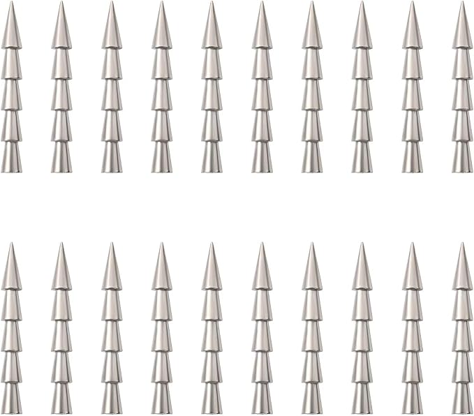12/20pcs Tungsten Nail Weights for Neko Wacky Rig Fishing, Insert Pencil Worm Sinkers for Bass Fishing