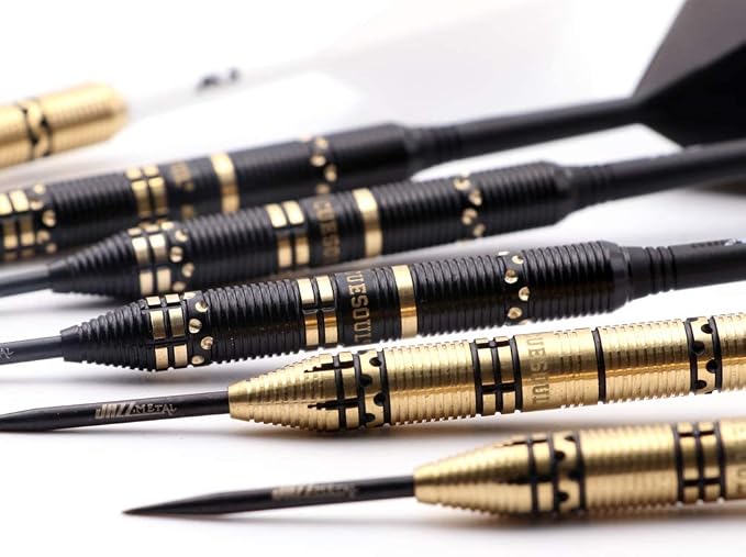 CUESOUL Jazz-Metal Luxury Steel Tip Darts Set 21g/24g/26g with AK5 Integrated Dart Flights