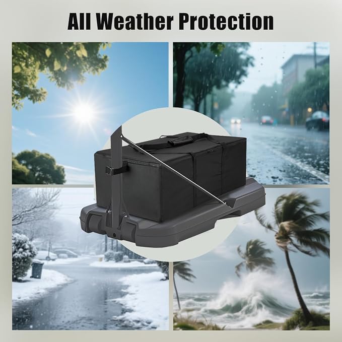 Weighted Base Anchor for Basketball Hoops - Heavy Duty Portable Sandbag Holds 300+ Lbs, 600D Waterproof Base Stabilizer for Basketball Goals - All-Weather Resistant, Black