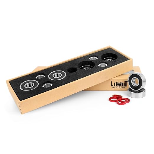 Limit LMT608RS ABEC 9 Precision Bearing Set | Fits Most Wheels, For Kick Scooters, For Pro Scooters, For Inline Skates, For Skateboards