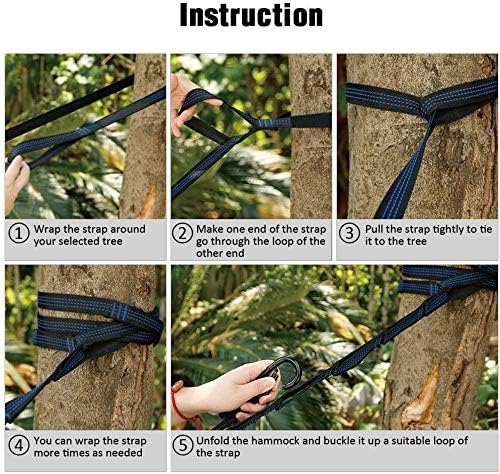 Camping Hammock with Mosquito Net - Portable Travel Hammock Bug Net - Camping Equipment - Hammock Tent for Outdoor Hiking Campin Backpacking Travel (Orange + Black)
